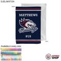 24 Hr Express Ship - Team Towel in Microfiber Dri-Lite Terry, 12x18, Sublimated sports towel