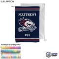 48 Hr Quick Ship - Team Towel in Microfiber Dri-Lite Terry, 12x18, Sublimated sports towel
